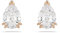Swarovski Stilla Ohrstecker, Tropfenschliff, Weiß, Roségold-Legierungsschicht