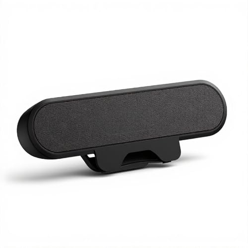 ASHATA Computer Speakers for Desktop PC Monitor, USB Plug in Speaker Bar with Clip On, Wired, High Definition Stereo Loud Sound Volume Control, Easily Clamps to Monitor