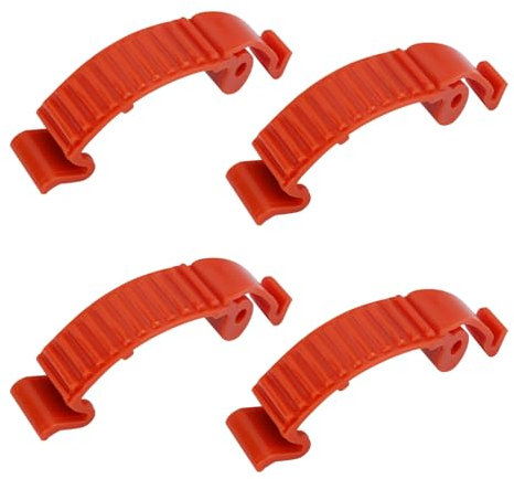 4stk Teilige Schnappclip-Schnalle für die Obere Zylinderabdeckung, Roter PC-Abdeckungsschnallenclip Ersatz für Husqvarna 435 440E 445 450 450E 570 575 576 Kettensäge Gartenrasen