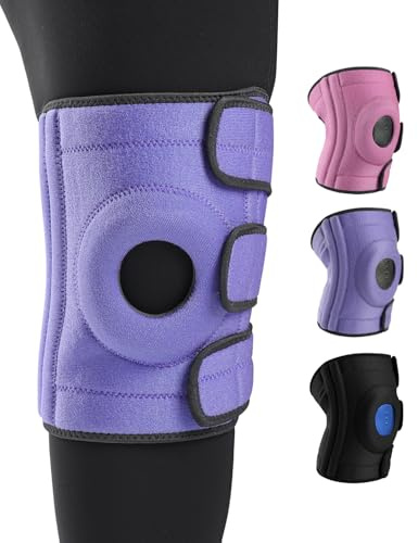 ABYON Knee Brace, Knee Support for Men and Women with Side Stabilizers and Adjustable Straps, Open Patella Support Brace for Sprains, Meniscus Tears, ACL, Arthritis, Joint Pain Relief (XXL)