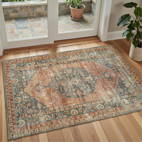 Decoranddecor Vintage Rugs Living Room 120x170cm Washable Non-Slip