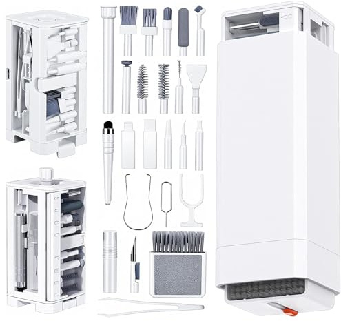 32 in 1 Tastatur Reinigungsset, Handy Sauber Machen Set, Laptop Reinigungsset Mit Bürste, Keyboard Cleaning Kit, Multifunktionales Reinigungs Zubehör Für Kopfhörer, Handys, Tastaturen, Kameras