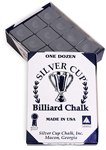 Silver Cup Billiard CHALK - ONE DOZEN