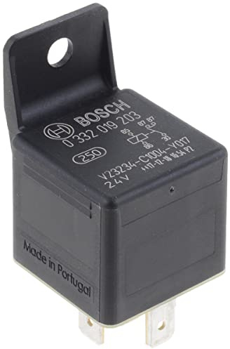 Bosch 0332019203 Mini Relay 24V 20A, 2x87, IP5K4, Operating Temperature from -40 Degree to 100 Degree C, 5 Pin Relay with Relay bracket
