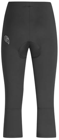 Gonso Jane, Damen Fahrradhose 3/4, Radtight mit Dry Up Air Sitzpolster, Hohe Bewegungselastizität und Komfortbund, Enganliegende Passform, Schwarz, Gr. 42