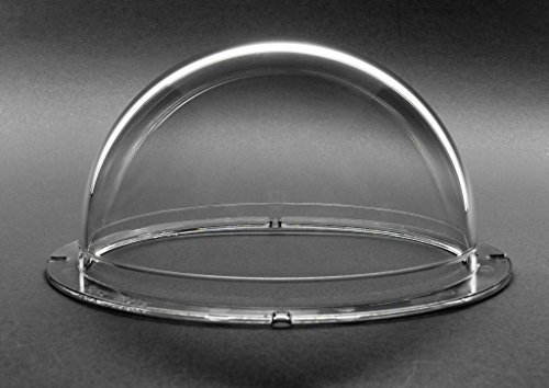 JMX Acrylic/PC CCTV Camera Dome Cover Security Camera Housing Skylight Window Pet Dog Fence Window (4 Inches H: 2.244, Transparent)