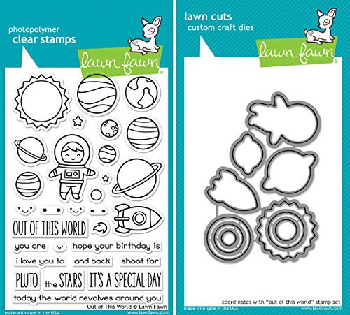 Lawn Fawn Out Of This World Stempel und Matrize Set - Item zwei Bündel