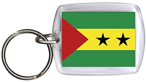 Fan-O-Menal Schlüsselanhänger Anhänger - SAO Tome - Gr. ca. 4x5cm - 81136 - WM Länder Keyholder