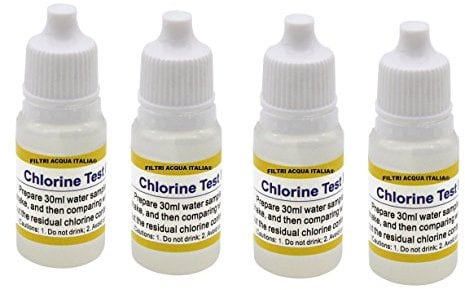 FILTRIACQUAITALIA Test Cloro Kit Analisi Misuratore Cloro Set 4 Pezzi
