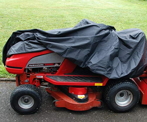 Ride Rasenmäher-Abdeckung, wasserdicht, strapazierfähig, 1,3 kg, 600D, mit PU-Rückseite, 103 x 110 x 155 cm, elastischer Saum, Quad, Traktor, außen