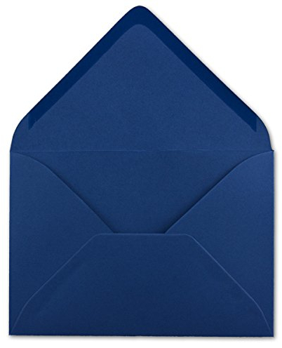 50 DIN C5 Briefumschläge Nachtblau - 22,0 x 15,4 cm - 110 g/m² Nassklebung Post-Umschläge ohne Fenster ideal für Weihnachten Grußkarten Einladungen von Ihrem Glüxx-Agent