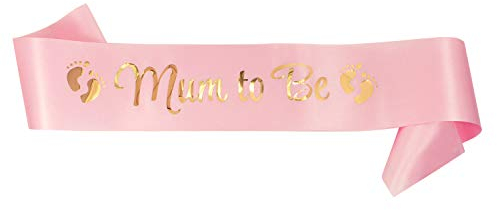 Oblique Unique® Mum to Be Schärpe Baby Shower Party Schwangerschaft Mutterschaft werdende Mutti Mama - Farbe wählbar (Rosa)