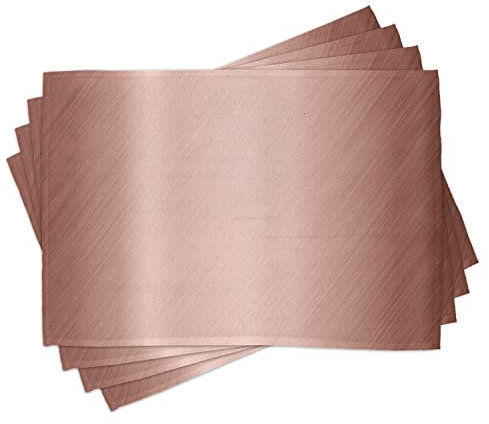 ABAKUHAUS Abstrakt Platzmatten, Abstrakte Glatte Oberflächenbild-Diagonallinien mit Ombre-Details, Waschbare Stoff Esszimmer Küche Tischdekorations Digitaldruck, Getrocknete Rose
