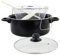 Non Stick Chip Frying Pan Set Deep Fat Fryer Basket Pot W Glass Lid & Chip Basket Black 26cm