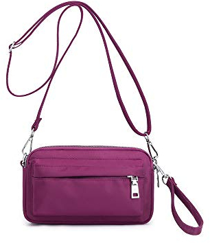 YANAIER Handy Schultertasche Damen Kleine Tasche Umhängetasche Crossbody Handytasche Phone Bag für Frauen Mädchen Lila