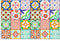 WALPLUS 24 Stück 15x15cm Klassisch Mediterran Bunt Gemischt 1 Mehrfarbig Wandfliesen Aufkleber Schälen und Kleben Backsplash Abziehbilder Startseite Dekore Aufkantung für Küche Badezimmer Kacheln