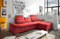 Froschkönig24 NALO Ecksofa 268x170 cm Couch Eckcouch Sofa Rot (Berry)