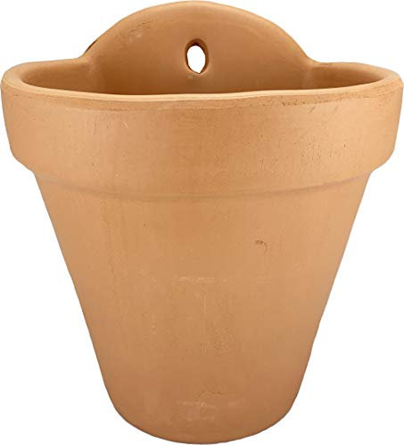 FRANCACOR Maceta Colgante Maceta Colgar Pared Barro Natural 22 cms para Exterior