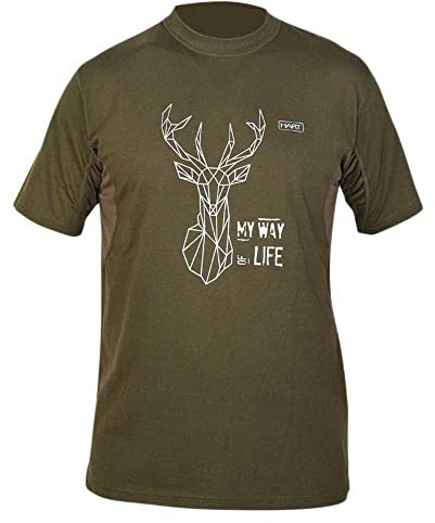 HART T-Shirt Herren Wildpig | Aus Baumwoll-Mischgewebe mit Mesh-Einsätzen im Achselbereich. Jagdliches Printmotiv auf der Front.