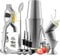 Bar Set Cocktail Shaker Set, Stainless Steel Mixology Bartender Kit, 16 Piece Cocktail Kit, Silver Cocktail Set, Bar Tools: 30oz Martini Shaker, Muddler, Bar Kit Cocktail Book, Jigger and Pourers