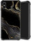 Yuning419 Plexiglass Case for iPhone X/Xs, Black Gold Marble Pattern, Shockproof Anti-Scratch