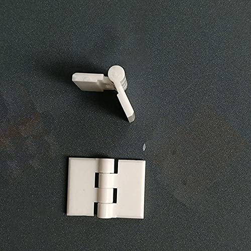 Bisagras de plástico acrílico para puerta, piano, gabinete, 45 mm x 38 mm, 10 unidades, color blanco