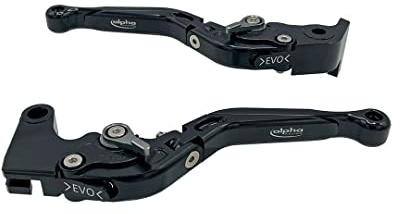 Alpha Technik Bremshebel+Kupplungshebel Set EVO schwarz kompatibel mit Yamaha FZ6 Fazer RJ07 Bj. 2004-2007