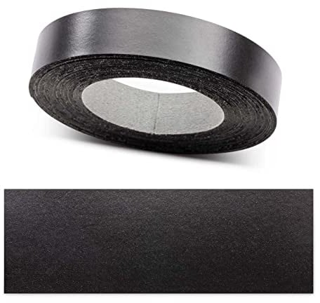 ben+camilla.com Kantenumleimer zum Aufbügeln | Schwarz 20 mm x 10 m Rolle (matt glatt) | Premium Qualität für professionelle Ergebnisse | Kantenschutz