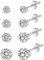 ALEXCRAFT Ohrringe Silber 925 Ohrstecker Set For Damen Herren Hypoallergen Knorpel Klein Sleeper Knorpel Stud Set