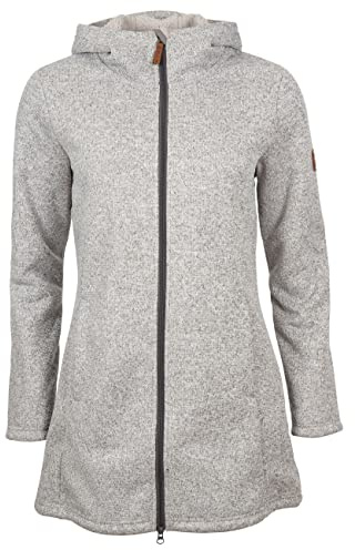ELKLINE Damen Fleecemantel Morning Dew mit Kapuze | wasserabweisend winddicht wärmend | 2013050, Farbe:khaki-khaki, Größe:36