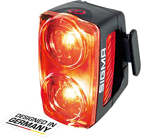 SIGMA Feu Arriere Velo Buster RL 150 Lumiere Velo Arriere avec Fonction Feu De Stop & Cinq Modes D'éclairage | Feu Vélo LED avec 2000m de Portée Jusqu'à 20h D'éclairage| Feu Arrière Vélo