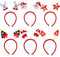 Hosann Century Lot de 6 décorations tête Noël - Pour décoration fête adultes et enfants, Rouge, M