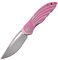 Petrified fish PFE06 Klappmesser, 3.07 14C28N Stahl Satin Klinge G10 Griff, Mit Kugellager EDC Taschenmesser (Pink)