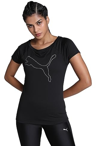 PUMA Damen Train Favorite Pullover Cat Tee Tshirt, Schwarz, XL EU