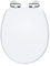 nuie LES197 Classique Traditional Bathroom Soft Close Wooden Toilet Seat, 455mm, Gloss White
