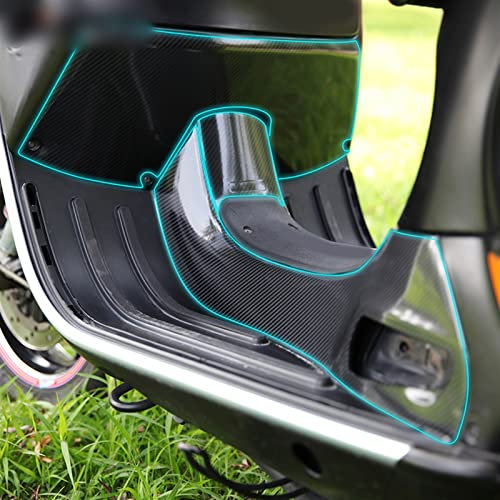 YZTAC Decalcomanie Logo Adesivo Carenatura Carrozzeria Decalcomania Protector per Vespa GTS 300 Adesivi in Fibra di Carbonio con Protezione AntiGraffio