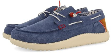 Mocasines Color Azul Marino Estilo NÁUTICOS con Detalles DE Colores para Hombre SULT