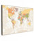 MuchoWow© Wandbilder Groß 120x80 cm XXL Wohnzimmer Wanddeko Schlafzimmer Zimmerdeko Fotowand Zimmer Deko Wand Dekoration Wall Art Bild Weltkarte Leinwand - Landkarte Welt - Retro - Farben - Atlas
