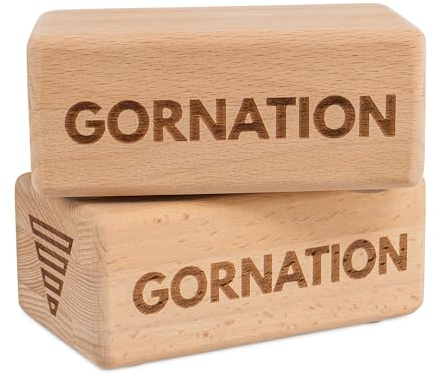 GORNATION Handstandblöcke 2er Set, verbessert Gleichgewicht und Koordination, rutschfest, für alle Niveaus geeignet, erhöht den Bewegungsumfang, FSC-Buchenholz