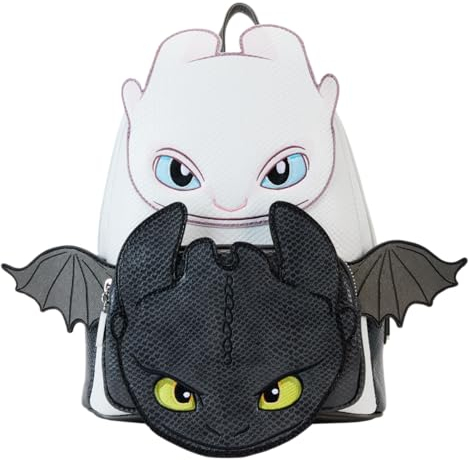 Loungefly Drachenzähmen leicht gemacht Mini Rucksack Mini Rucksäcke, Schwermetall, ultraleicht, blau, weiß, Standard
