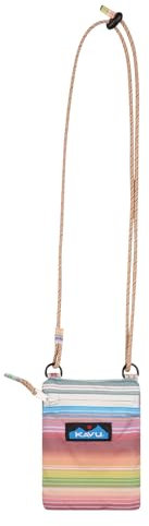 KAVU Waspusk Pouch Passport Crossbody Rope Sling, Rainbow Run, Einheitsgröße