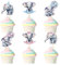 Blumomon 24Pcs Pink or Blue Elephant Cupcake Toppers Glitter Elephant Theme Cake Toppers What will It Boy or Girl Cake Decorations for Gender Reveal Baby Shower Birthday Party Decoration Supplies