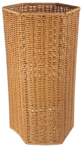 Portaombrelli in Rattan Intrecciato Con Base in Plastica, Secchiello Autoportante Per Ombrelli E Bastoni, Adatto Per Ingressi, Corridoi E Balconi