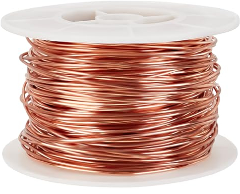 AHANDMAKER 147 Feet Copper Wire, 18 Gauge Copper Wire for Jewelry Making and Crafts, 99.9% Pure Copper Jewelry Wire, Solid Bare Copper Wire Beading Craft Wire for Gardening Plants(1mm Diameter)