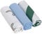 LÄSSIG Baby Puckdecke Spuckdecke Pucktuch Mulltuch 3er Set Baumwolle 85 x 85 cm/Swaddle & Burp Blanket L Happy Rascals Blue