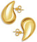 Ohrringe Dupes 18K Ohrringe Gold Drop Earrings Goldene Ohrringe Damen Hypoallergene Schleifen Ohrringe Leichte Waterdrop Hollow Ohrringe für Damen Mädchen