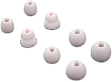 4 Pares Almohadillas de Repuesto Compatible con Beats Powerbeats Pro/Powerbeats 3/Powerbeats 4, 8 Puntas de Silicona para 4mm Auriculares Internos, 4 tamaños (Blanco)