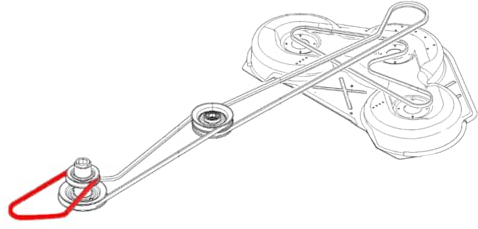 Wolfbelt Keilriemen 506991901 passend für Husqvarna Rider R 418Ts, R 418Ts AWD, R 422Ts, R 422Ts AWD - vom Motor zum Getriebe