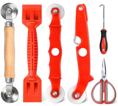 Bildschirm-Reparaturwerkzeug, Fensterrolle, Spline-Installer, 6-in-1-Fenster-Installationswerkzeug, Bildschirm-Maus-Spline-Roller zum Installieren und Ersetzen von Fenstern, Terrassen-Schiebetüren