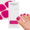 Doonails – Malaga Pediküre Gel Folien – 32 UV Gel Strips in 16 Größen auch für breite & kleine Nägel – Nagelfolien selbstklebend & UV härtend – Nagelaufkleber bis zu 14 Tagen Halt – 2 Anwendungen